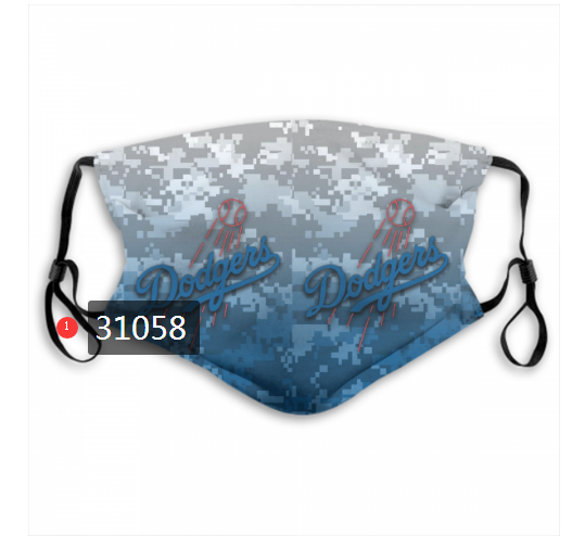 2020 Los Angeles Dodgers Dust mask with filter 24->mlb dust mask->Sports Accessory